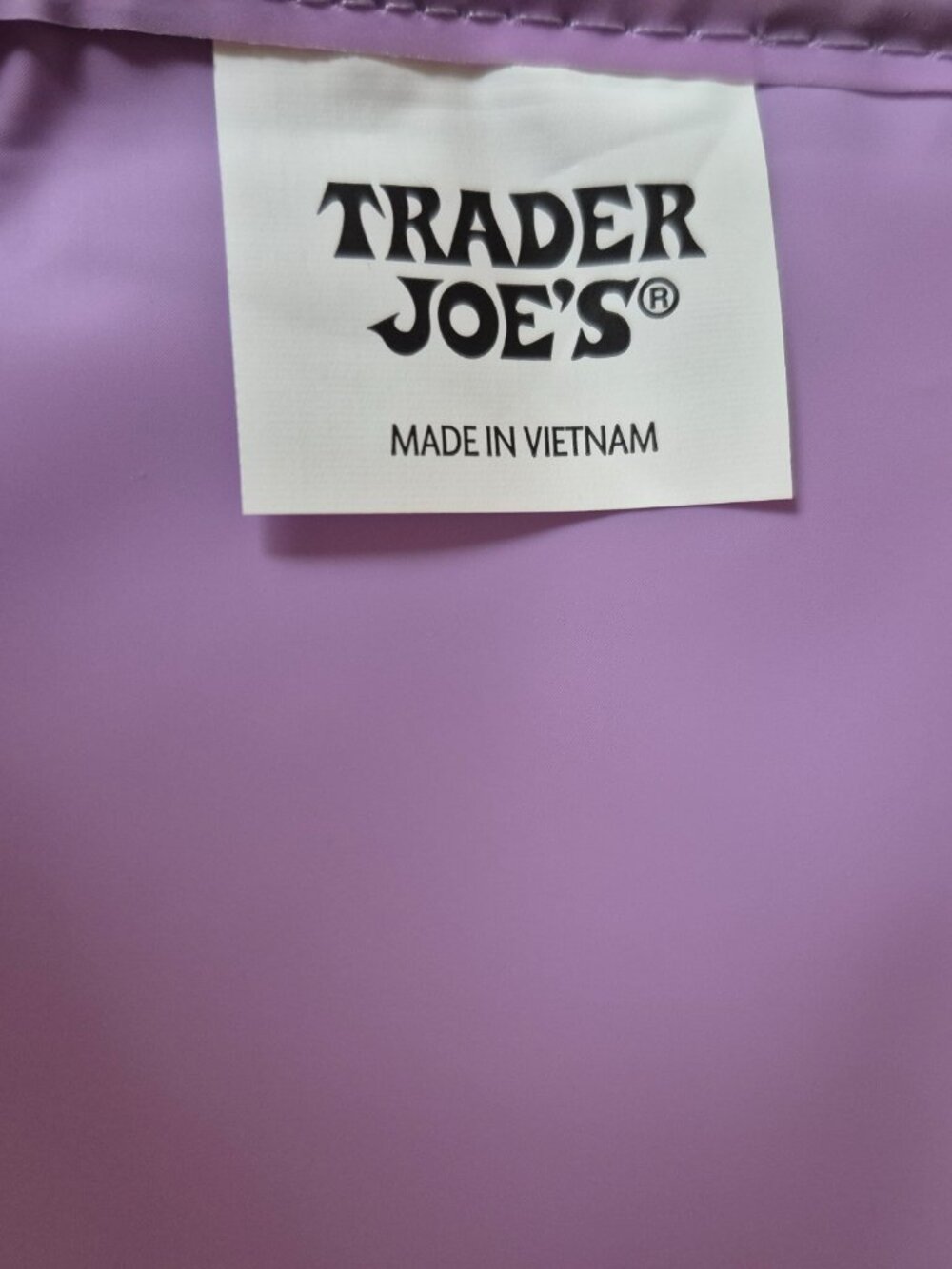 Trader Joes Purple Large Insulated Reusable Grocery Bag Zippered Tote - Picture 8 of 11
